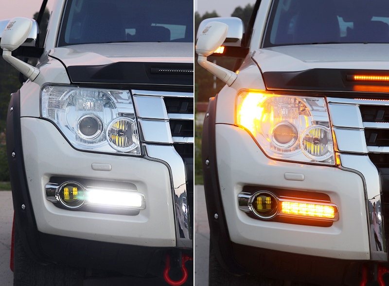Денні ходові вогні Mitsubishi Pajero